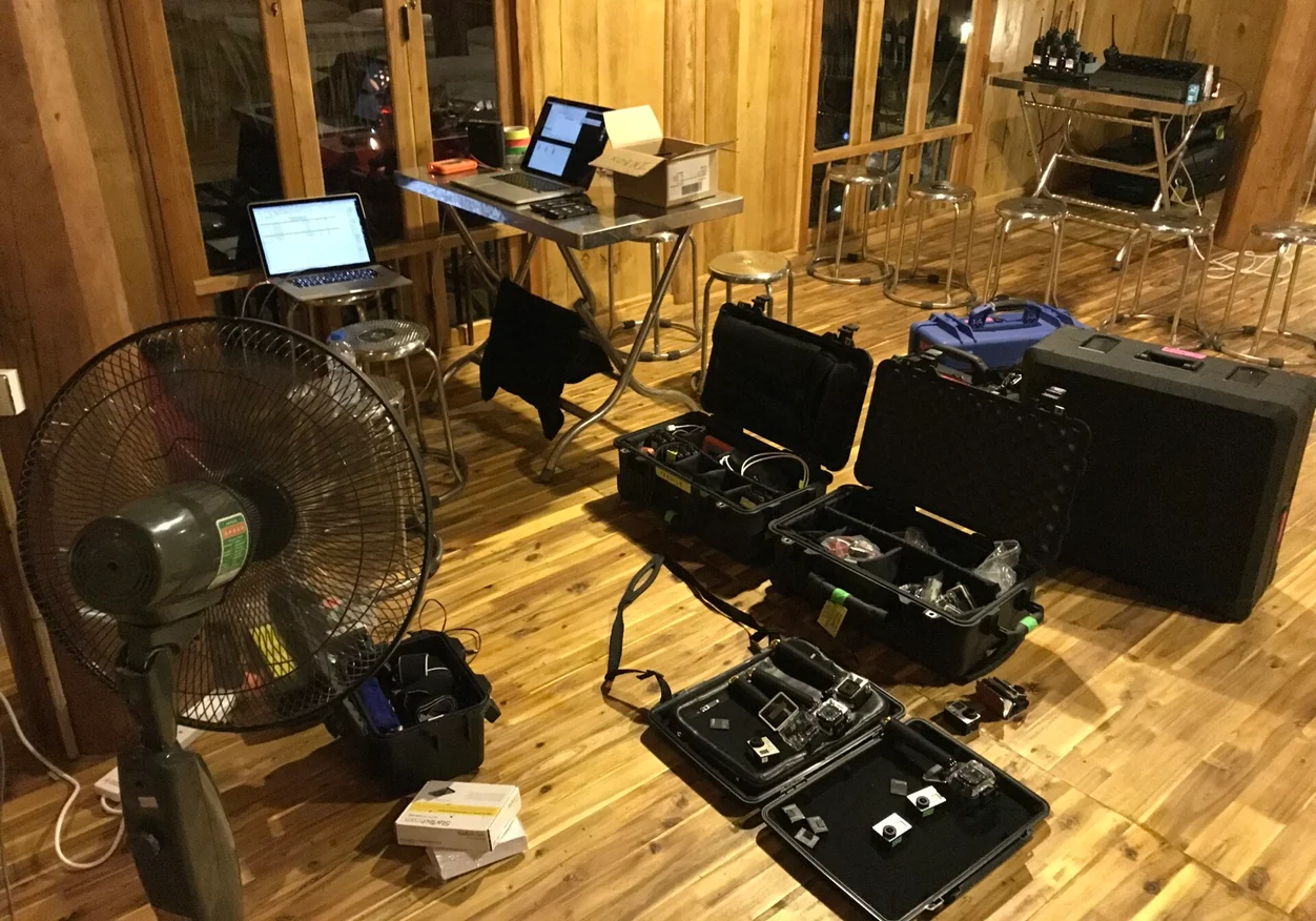 Documentary camera equipment ready for a shoot